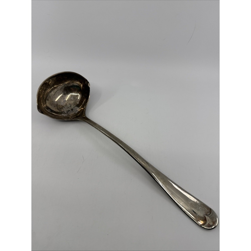 Leonard Italy Silver Plated Punch Bowl Ladle Soup Serving Spoon 13"